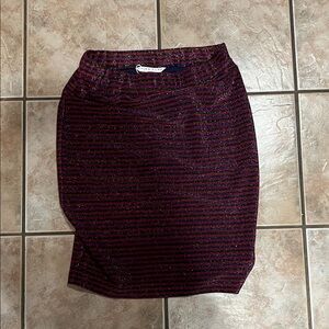 Trina Turk Glittering Striped Pencil Skirt - Purple and Black